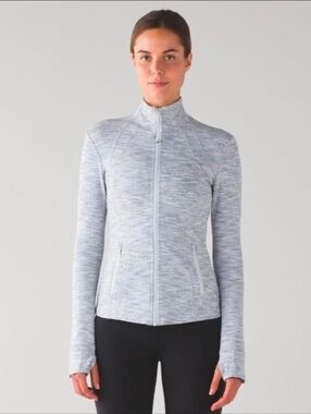 Lululemon Define Jacket Wee Are From Space Ice Grey Alpine White Sz 6